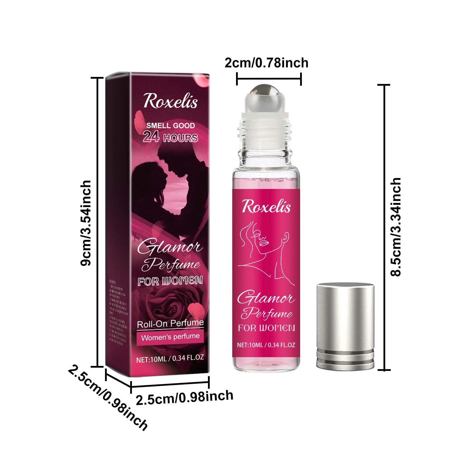 Roxelis 10ml Pheromone Perfume Roller Ball Long Lasting Natural Refresh Flirting Glamour Release Dating Couple Charming Perfume