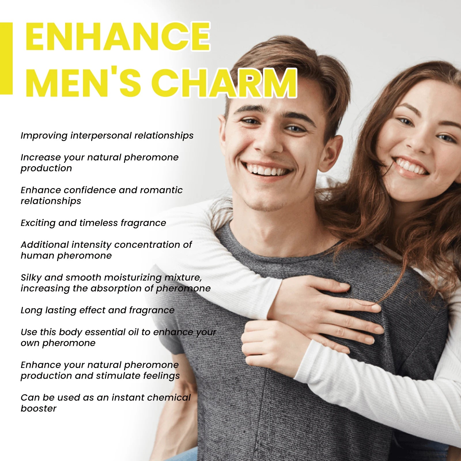 North Moon 10ml Pheromone Essential Oil Perfume Lasting Natural Refresh Body For Man To Attract Women Dating Flirt Essential Oil