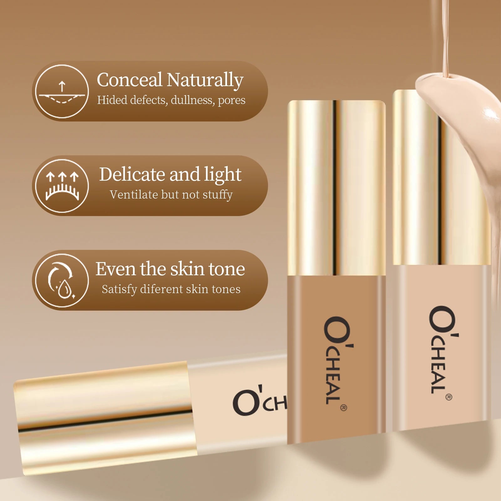 Ocheal Liquid Concealer - Matte High Coverage Waterproof 3.5g