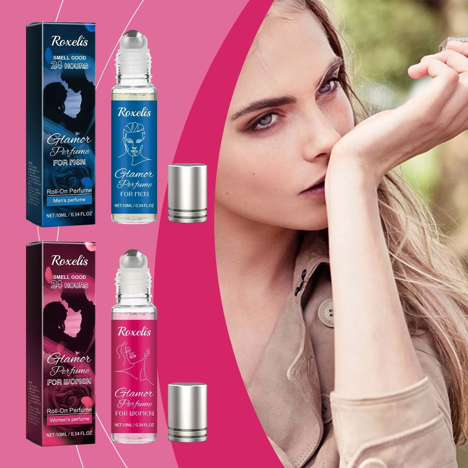 Roxelis 10ml Pheromone Perfume Roller Ball Long Lasting Natural Refresh Flirting Glamour Release Dating Couple Charming Perfume