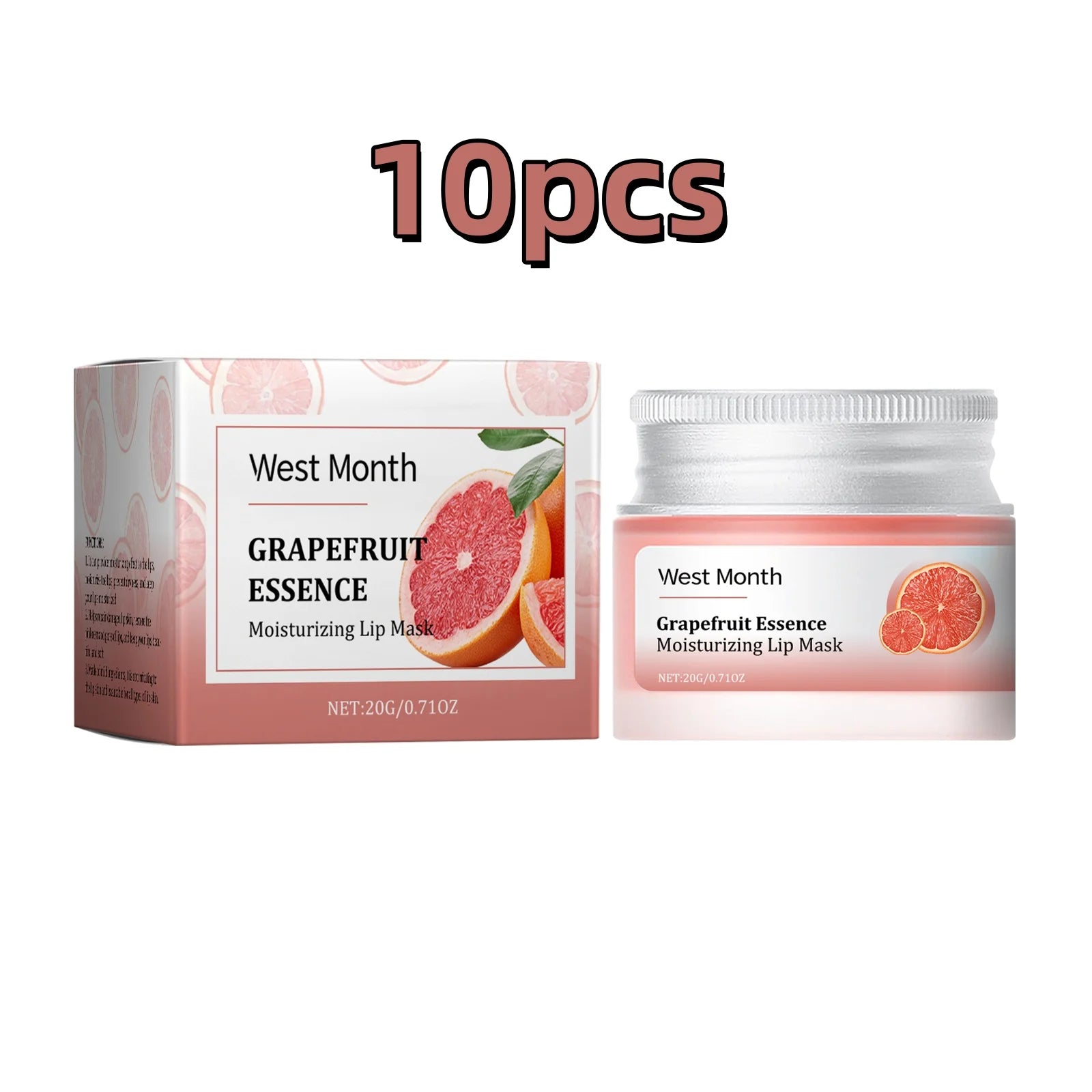 West Month 20g Grapefruit Moisturizing Lip Mask Nourish Lip Shiny Anti Cracking Remove Dead Skin Hydrating Plump Lip Mask