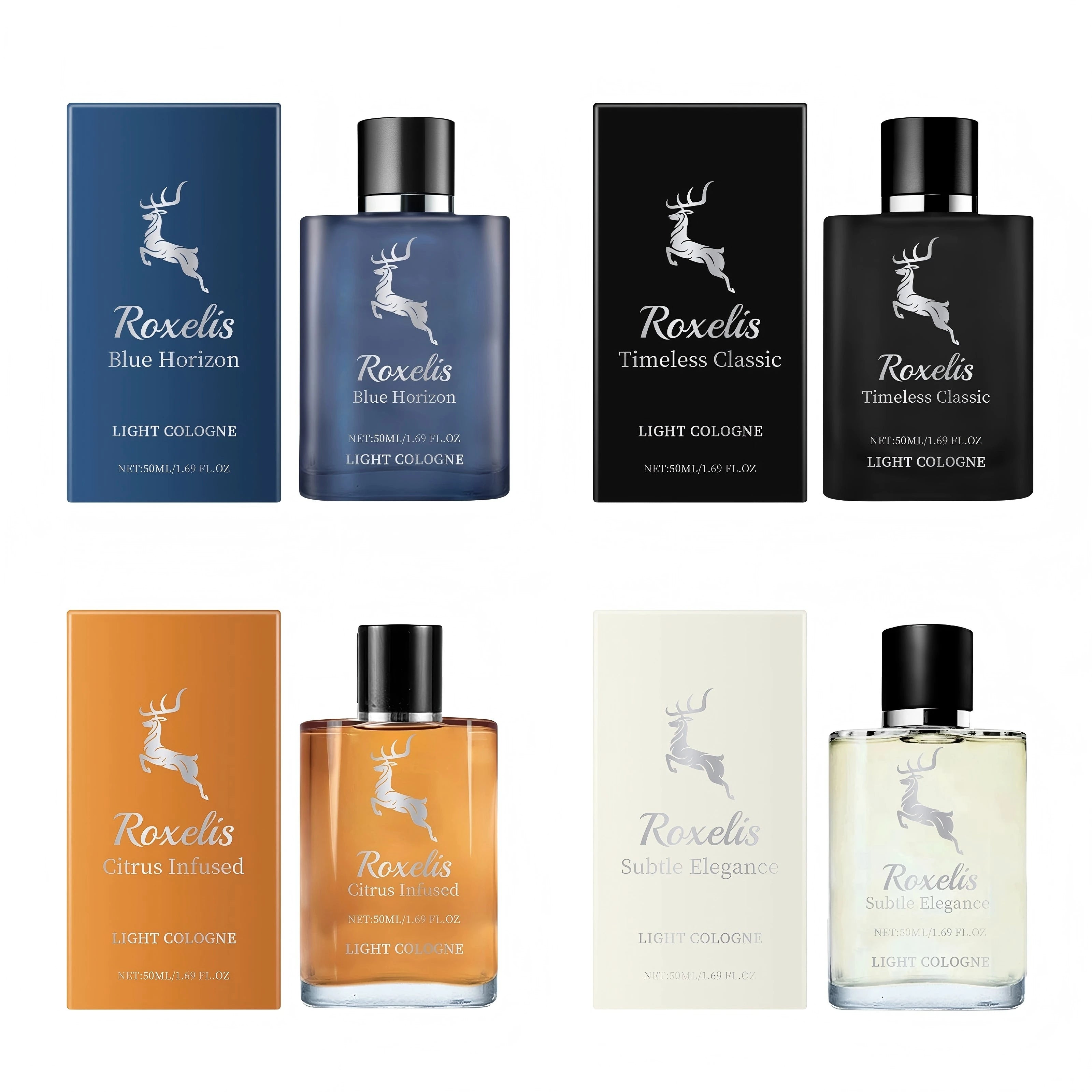 Roxelis 50ml Cologne Series Charming Perfume Lasting Pheromone Refresh Elegance Odor Remove Men Gifts Dating Flirting Perfume