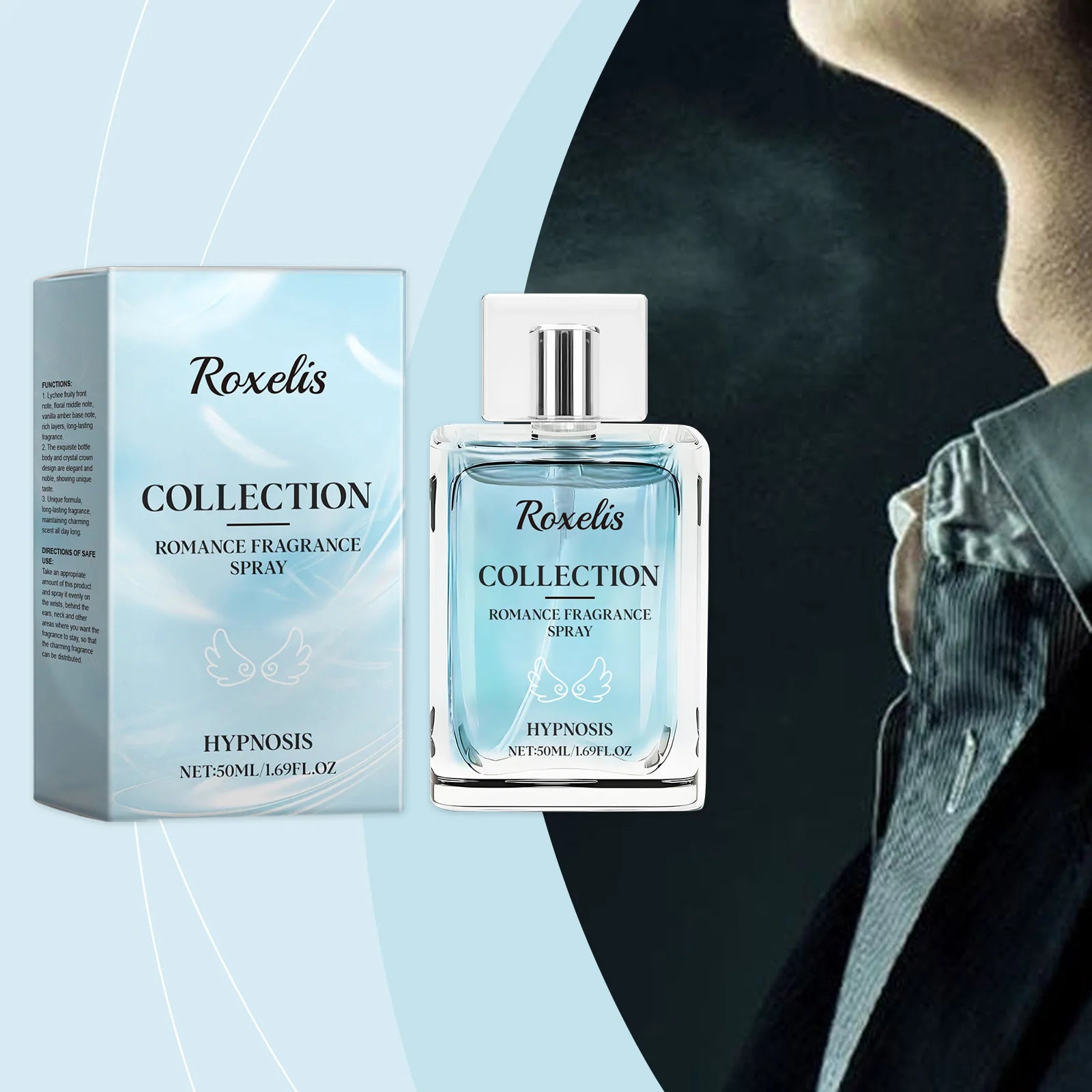 Roxelis Cupid Cologne Perfume Daily Dating Atmosphere Natural Classic Fresh Cologne Long Last Skin-Friendly Charm Rich Perfume