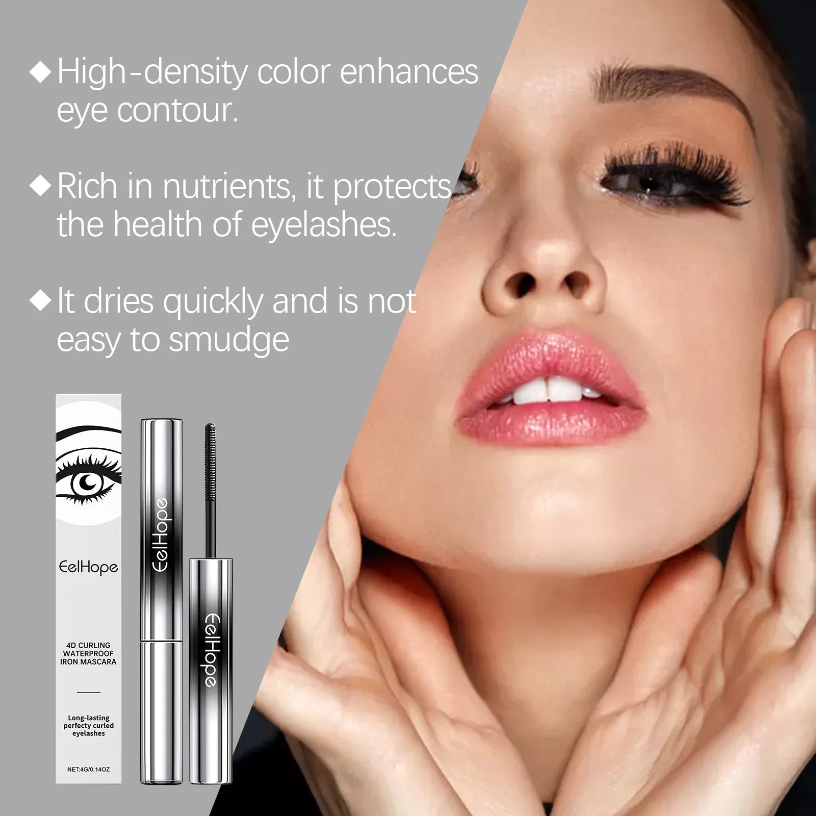 Eelhope 4D Eyelash Mascara - Waterproof Black 4g