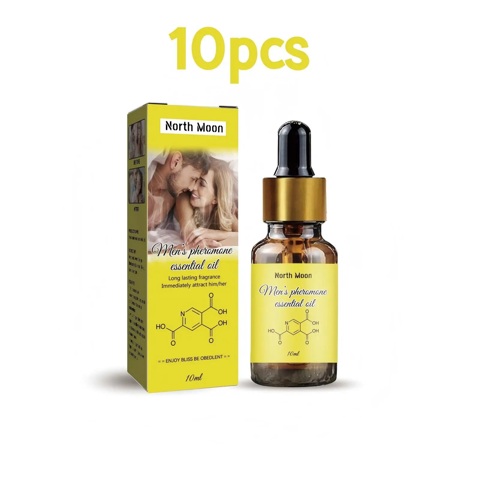 North Moon 10ml Pheromone Essential Oil Perfume Lasting Natural Refresh Body For Man To Attract Women Dating Flirt Essential Oil