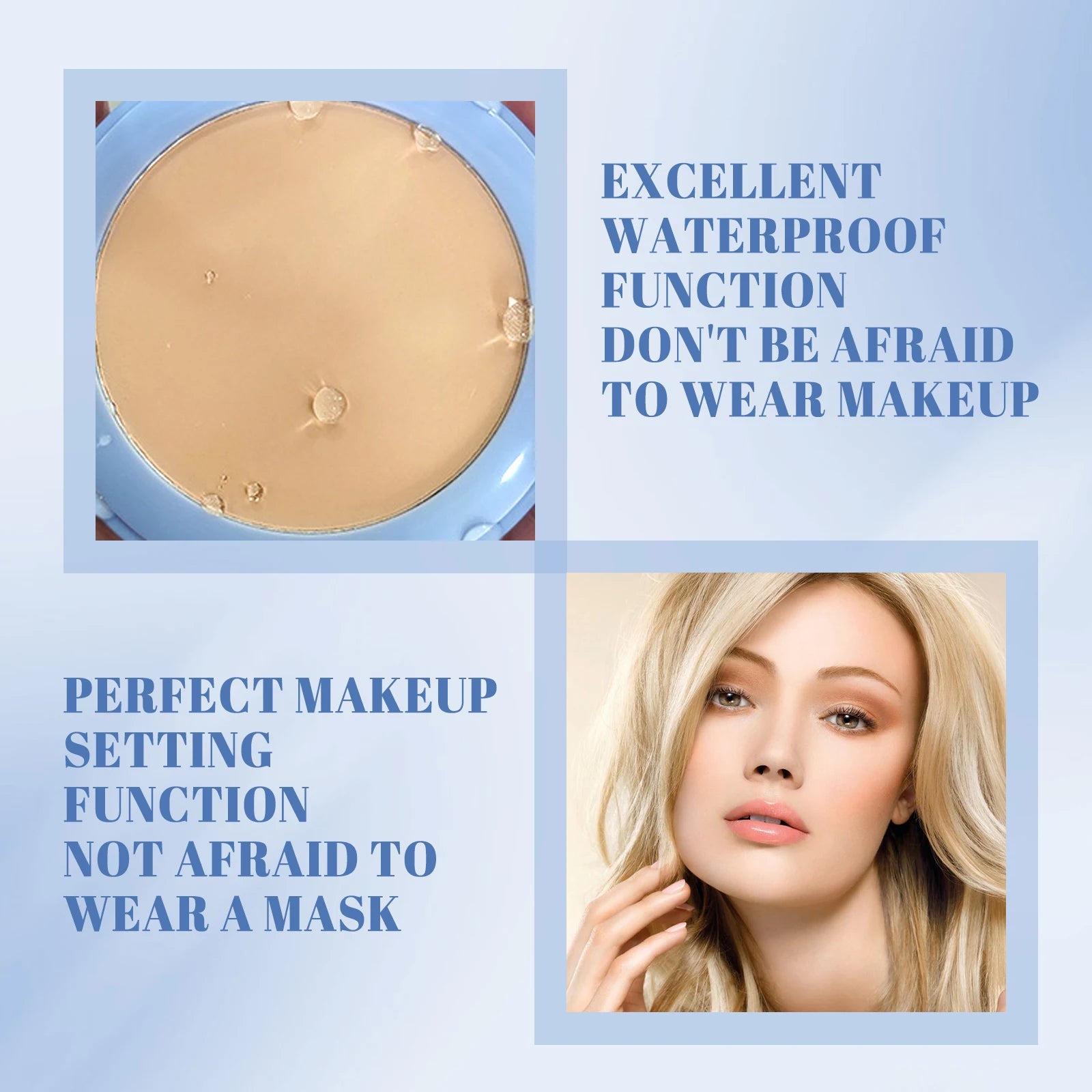OUHUE Face Loose Powder Oil Control Invisible Pores Lasting Waterproof Natural Setting Powder Foundations Makeup Full Coverage