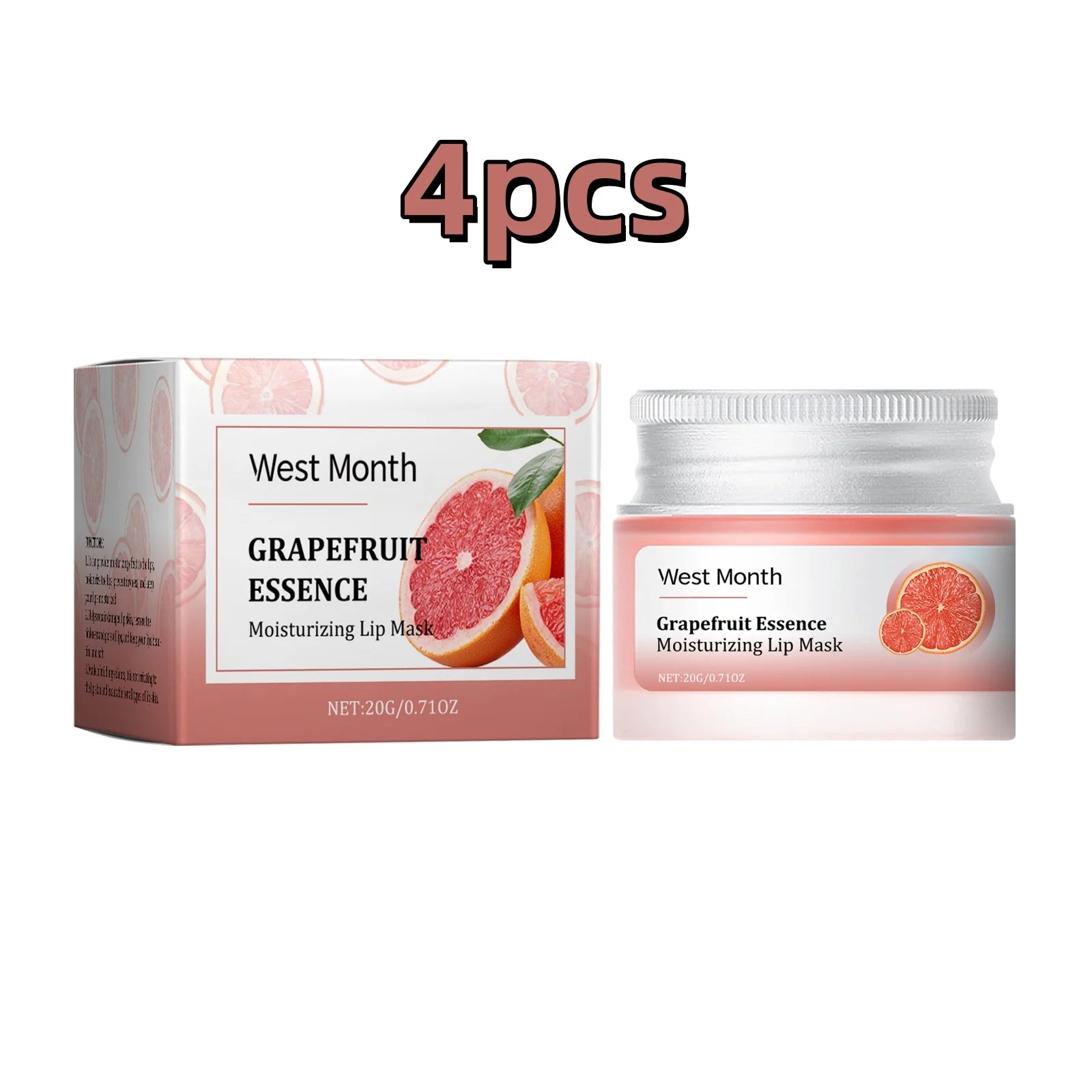 West Month 20g Grapefruit Moisturizing Lip Mask Nourish Lip Shiny Anti Cracking Remove Dead Skin Hydrating Plump Lip Mask