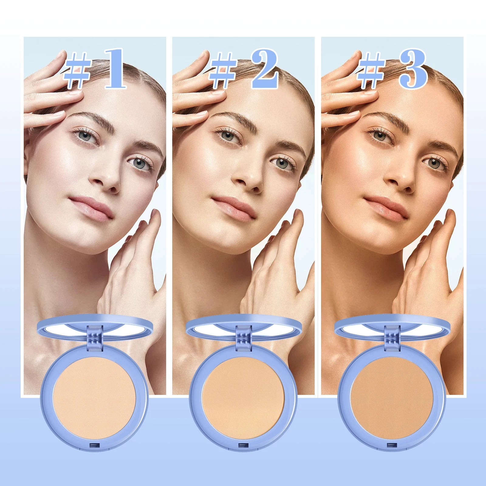 OUHUE Face Loose Powder Oil Control Invisible Pores Lasting Waterproof Natural Setting Powder Foundations Makeup Full Coverage