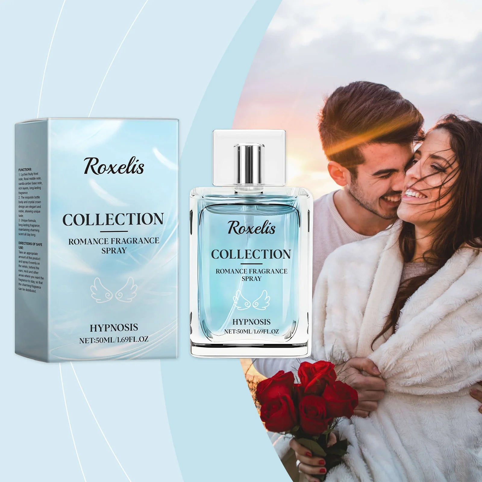Roxelis Cupid Cologne Perfume Daily Dating Atmosphere Natural Classic Fresh Cologne Long Last Skin-Friendly Charm Rich Perfume