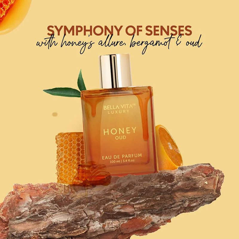 BellaVita Luxury Honey Oud Eau de Parfum (3.4 fl. oz.) The First Choice For Holiday Gifts Long-Lasting Unisex Fragrance