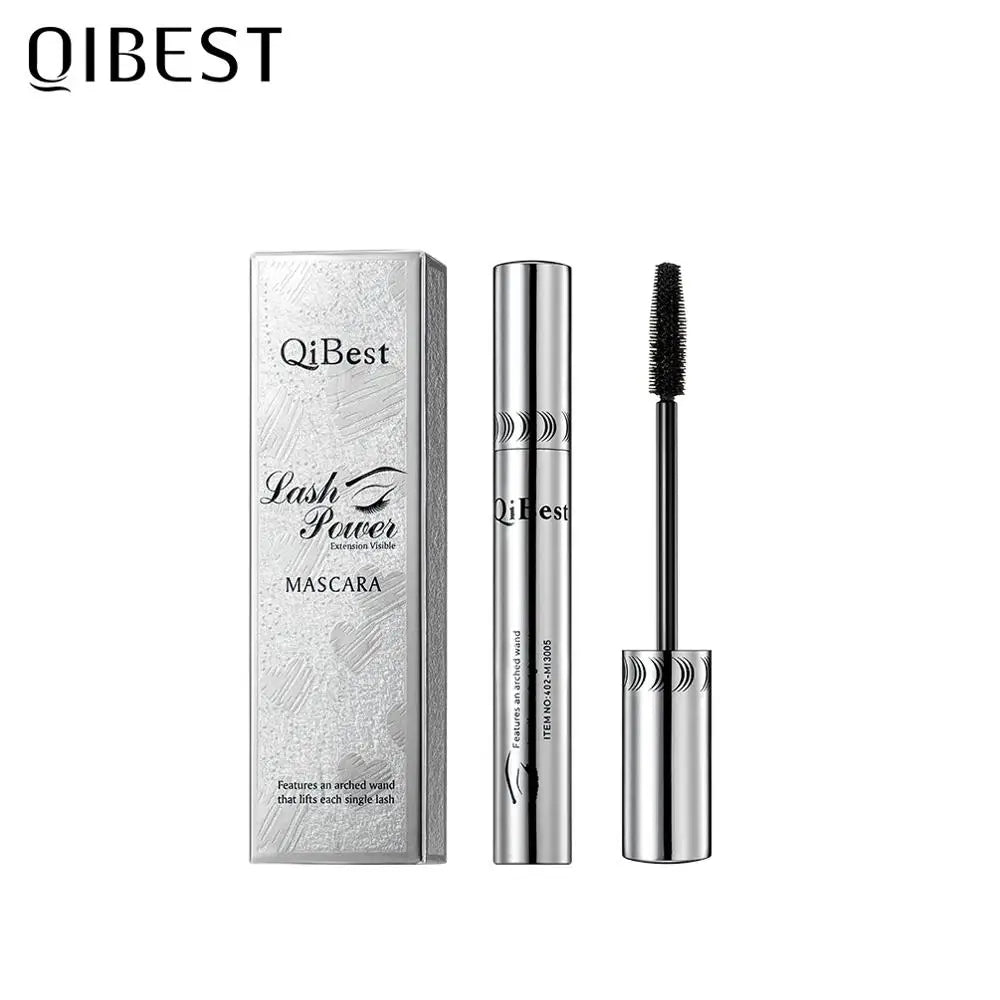 Qibest 4D Silk Fiber Mascara - Black Waterproof Lengthening
