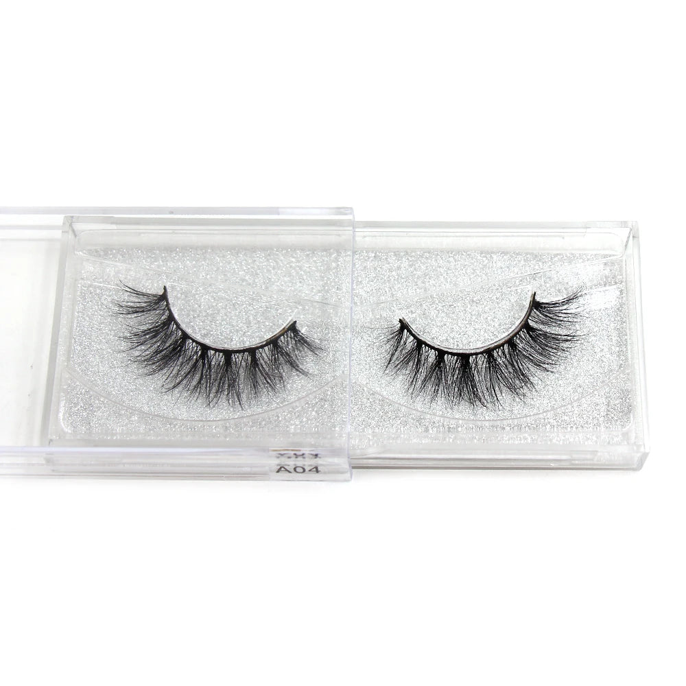 LEHUAMAO 5D Mink Hair False Eyelashes Wispy Cross Natural Mink Lashes Fluffy Eyelash Extension Tools Makeup Handmade Eye lashes
