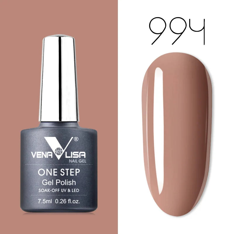 VENALISA 3-in-1 UV Gel Polish One-Step Gel Lacquer Organic Soak off Nail Art Varnish for LED/UV Light New Arrival Nail Salon