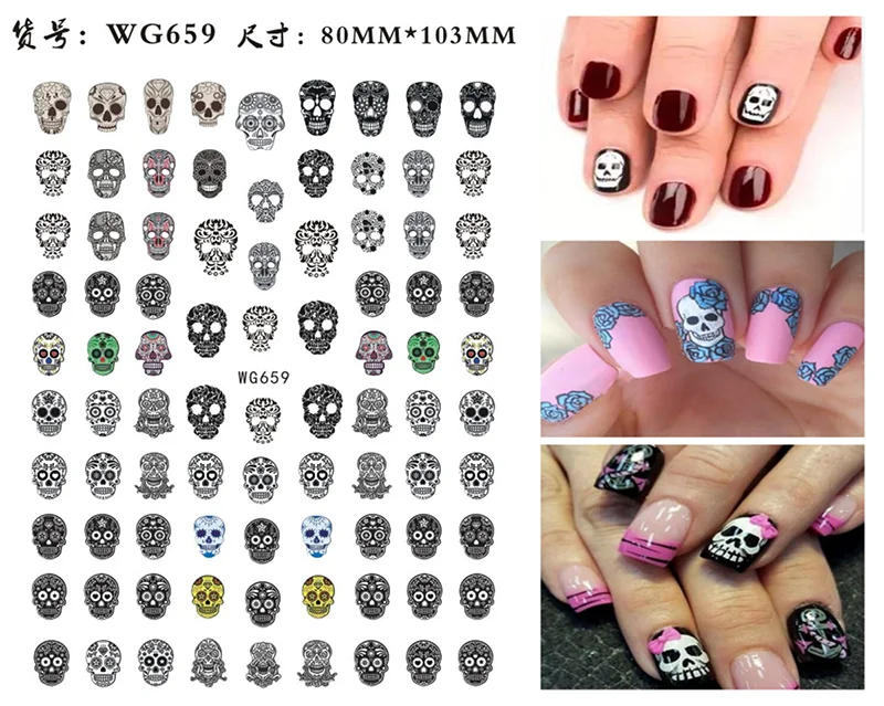 Nail Sticker Snake  Dragon Butterfly Black Multicolor Decals Nail Art Tattoo Slider Water Transfer Letter Nails Art Decoration