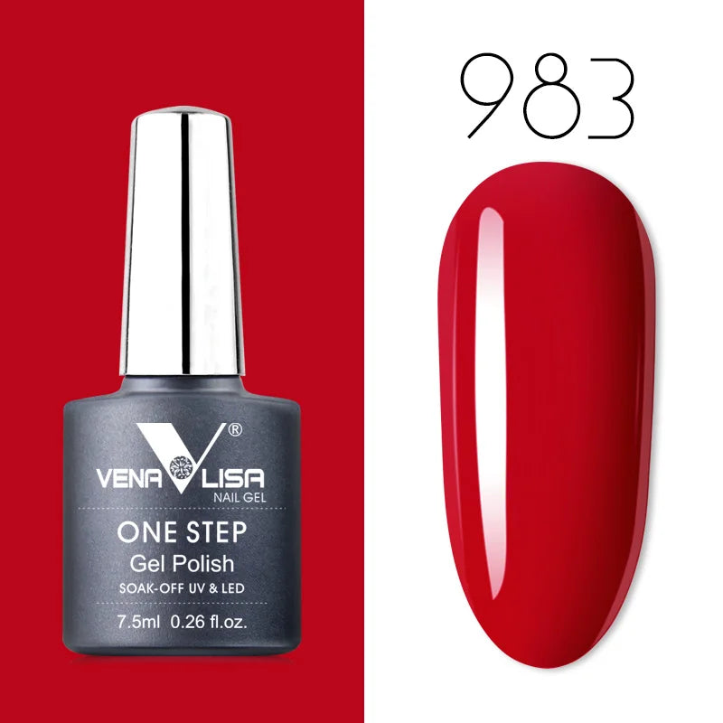 VENALISA 3-in-1 UV Gel Polish One-Step Gel Lacquer Organic Soak off Nail Art Varnish for LED/UV Light New Arrival Nail Salon