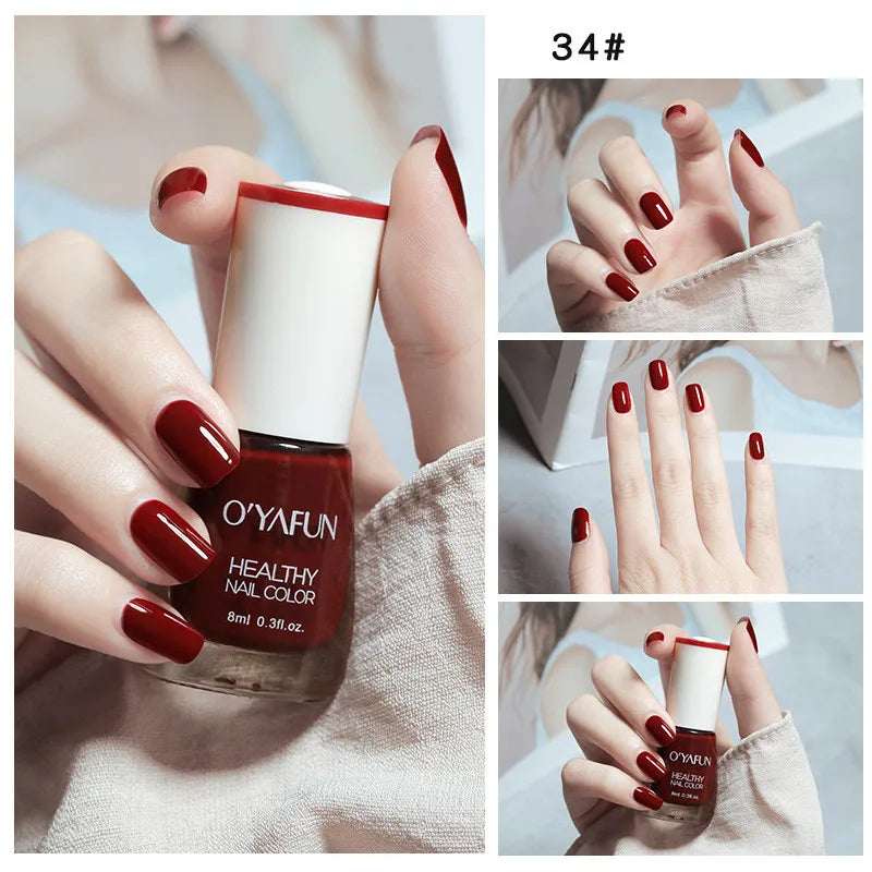 Nail Art Tearable Quick Dry Normal Without Lamp Nail Polish Glitter Sequins UV Varnish Matte Waterproof No-bake Nail Polish