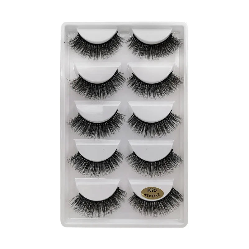 SHIDISHANGPIN 3/5/16 Pairs Natural Long False Eyelashes Dramatic Fluffy 3D Mink Lashes Wispy Wholesale Eye Lashes Thick Cils