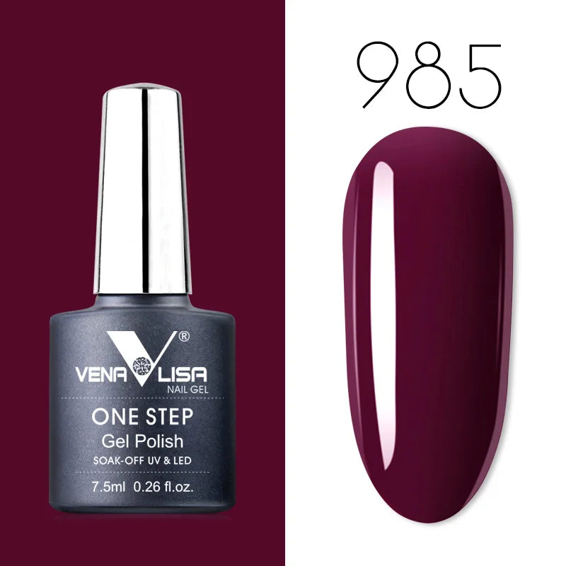 VENALISA 3-in-1 UV Gel Polish One-Step Gel Lacquer Organic Soak off Nail Art Varnish for LED/UV Light New Arrival Nail Salon