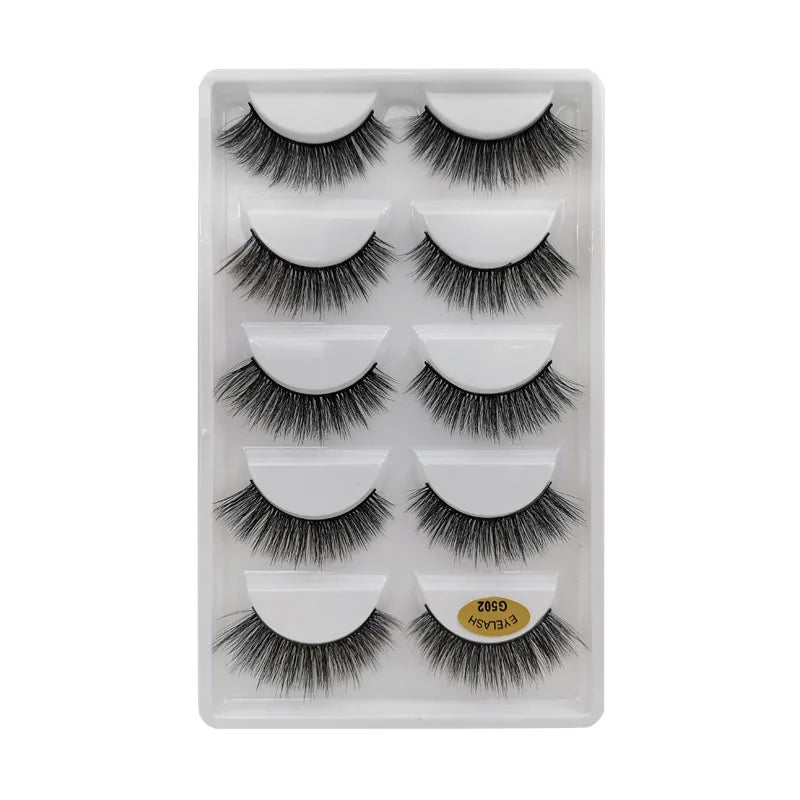 SHIDISHANGPIN 3/5/16 Pairs Natural Long False Eyelashes Dramatic Fluffy 3D Mink Lashes Wispy Wholesale Eye Lashes Thick Cils