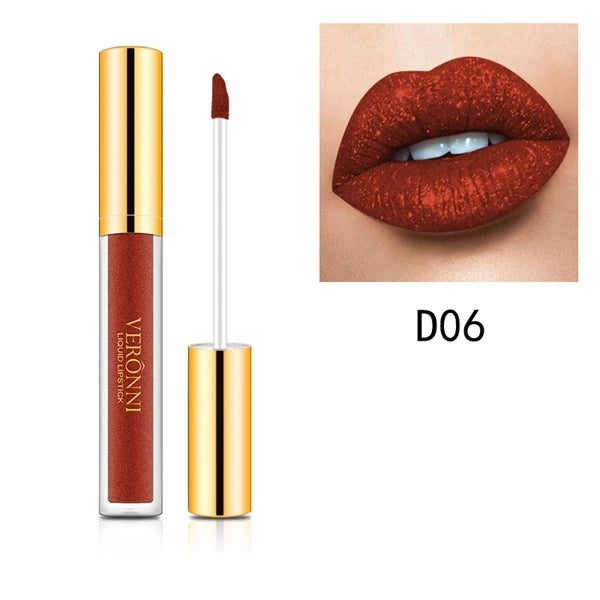 10 Colors Diamond Shimmer Glitter Lip Gloss Waterproof Matte Glitter Liquid Lipstick Diamond Pearl Colour Lip Gloss Sexy Make Up