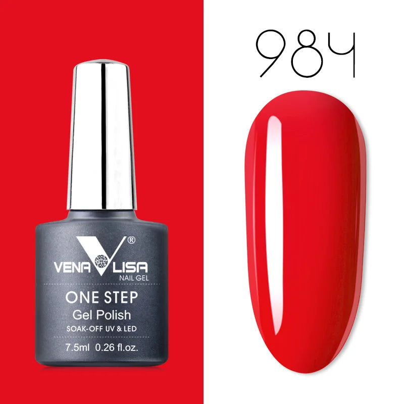 VENALISA 3-in-1 UV Gel Polish One-Step Gel Lacquer Organic Soak off Nail Art Varnish for LED/UV Light New Arrival Nail Salon