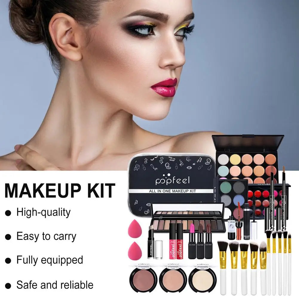 All inMakeup Kit Lip Gloss Eyeshadow Concealer Makeup Brush Portable Makeup Gift Set for Women Girls