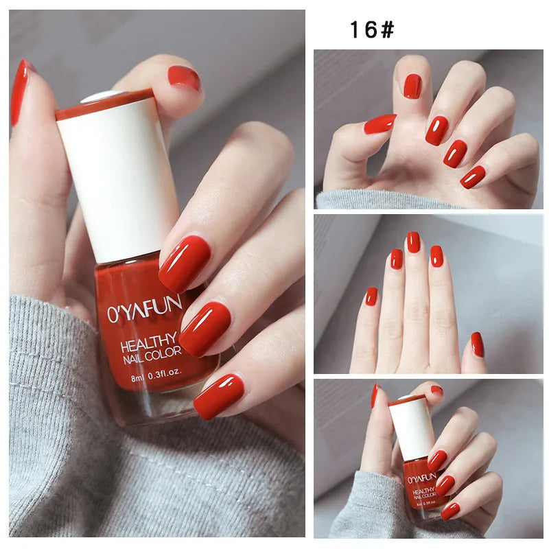 Nail Art Tearable Quick Dry Normal Without Lamp Nail Polish Glitter Sequins UV Varnish Matte Waterproof No-bake Nail Polish