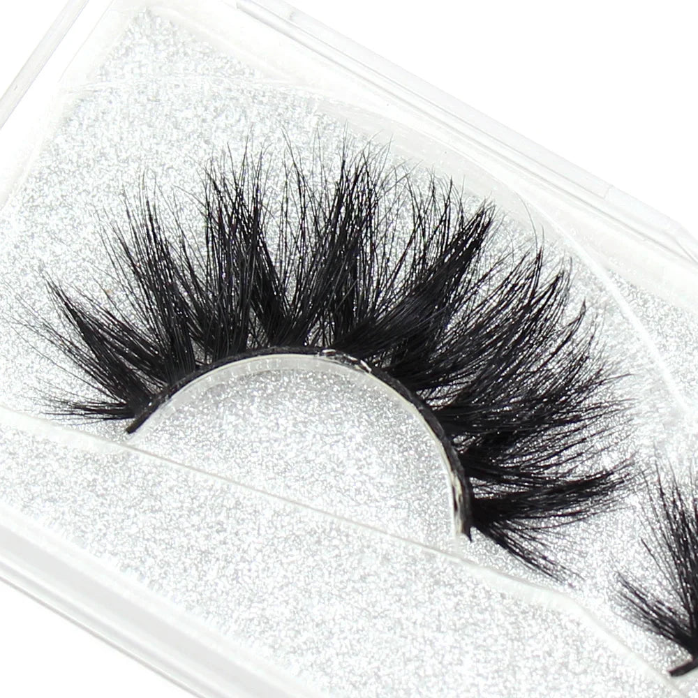 FOXESJI False Eyelashes 3D Mink Eye Lashes Strip Fluffy Dramatic Thick Cross Mink Eyelashes Soft Wispy Fake Eyelashes Extension