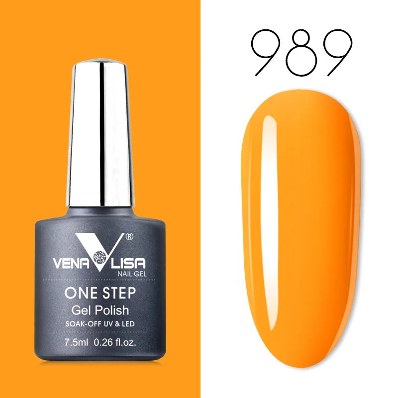 VENALISA 3-in-1 UV Gel Polish One-Step Gel Lacquer Organic Soak off Nail Art Varnish for LED/UV Light New Arrival Nail Salon