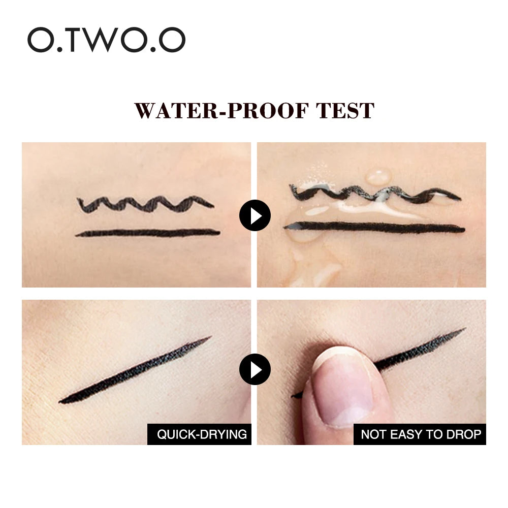 O.TWO.O Double-Ended Eyeliner Stamp - Black Waterproof Liquid Pen