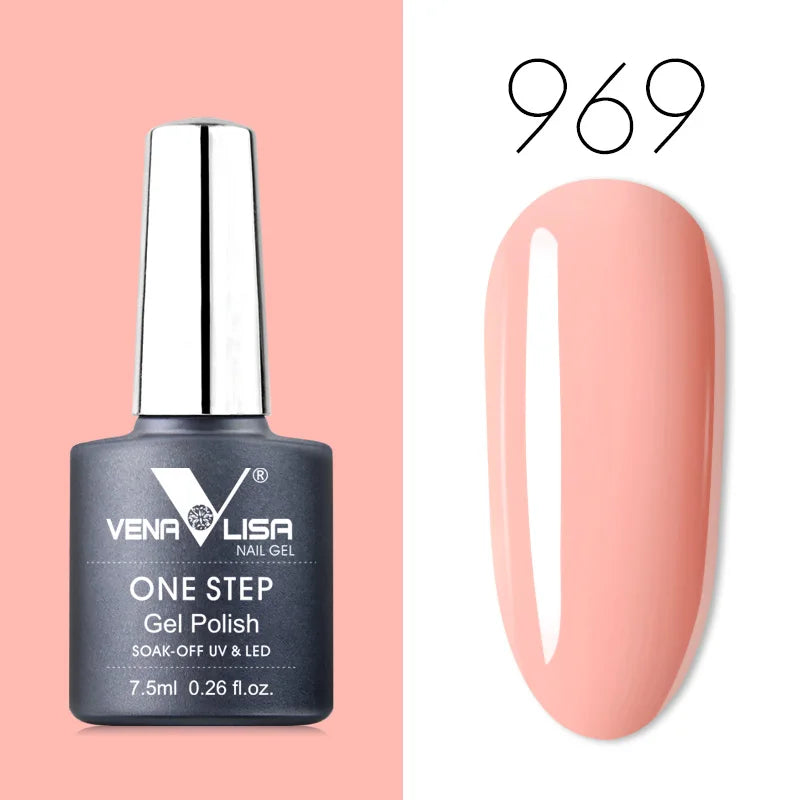 VENALISA 3-in-1 UV Gel Polish One-Step Gel Lacquer Organic Soak off Nail Art Varnish for LED/UV Light New Arrival Nail Salon