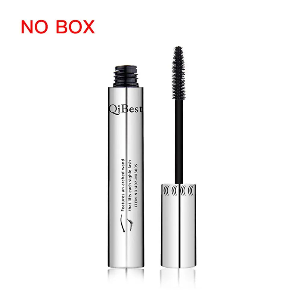 Qibest 4D Silk Fiber Mascara - Black Waterproof Lengthening