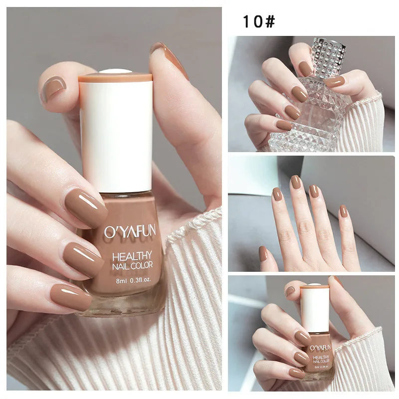Nail Art Tearable Quick Dry Normal Without Lamp Nail Polish Glitter Sequins UV Varnish Matte Waterproof No-bake Nail Polish