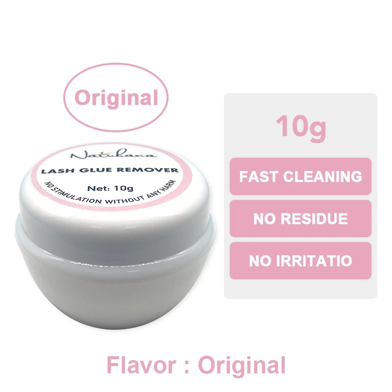NATUHANA 10g/15g Grafting Eyelash Extension Glue Cream Remover Non-irritating Plant Lashes Gel Remover Adhesive for Makeup Tools