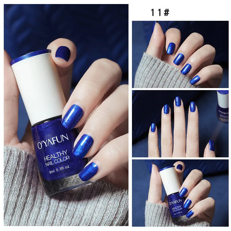 Nail Art Tearable Quick Dry Normal Without Lamp Nail Polish Glitter Sequins UV Varnish Matte Waterproof No-bake Nail Polish