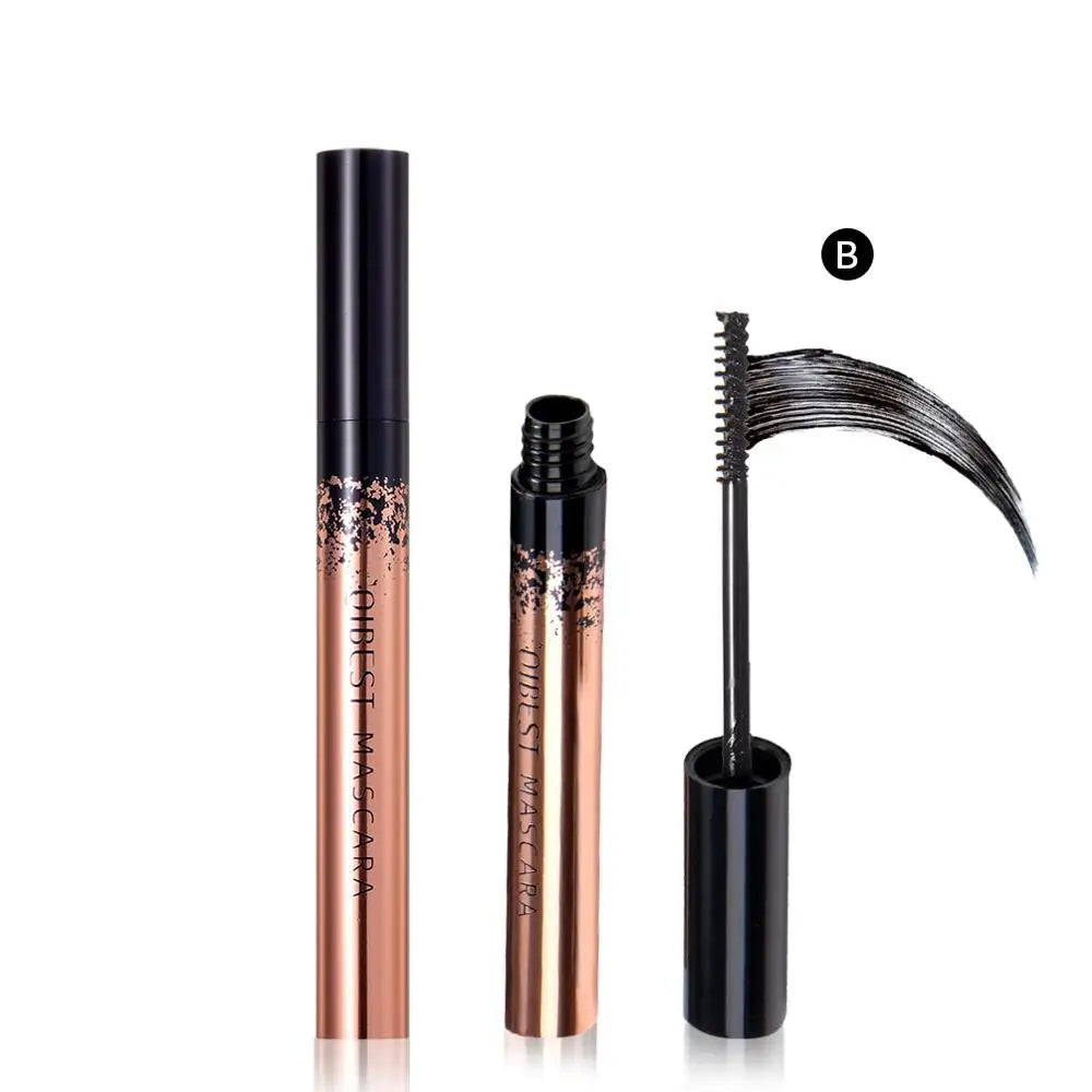 Qibest 4D Silk Fiber Mascara - Black Waterproof Lengthening