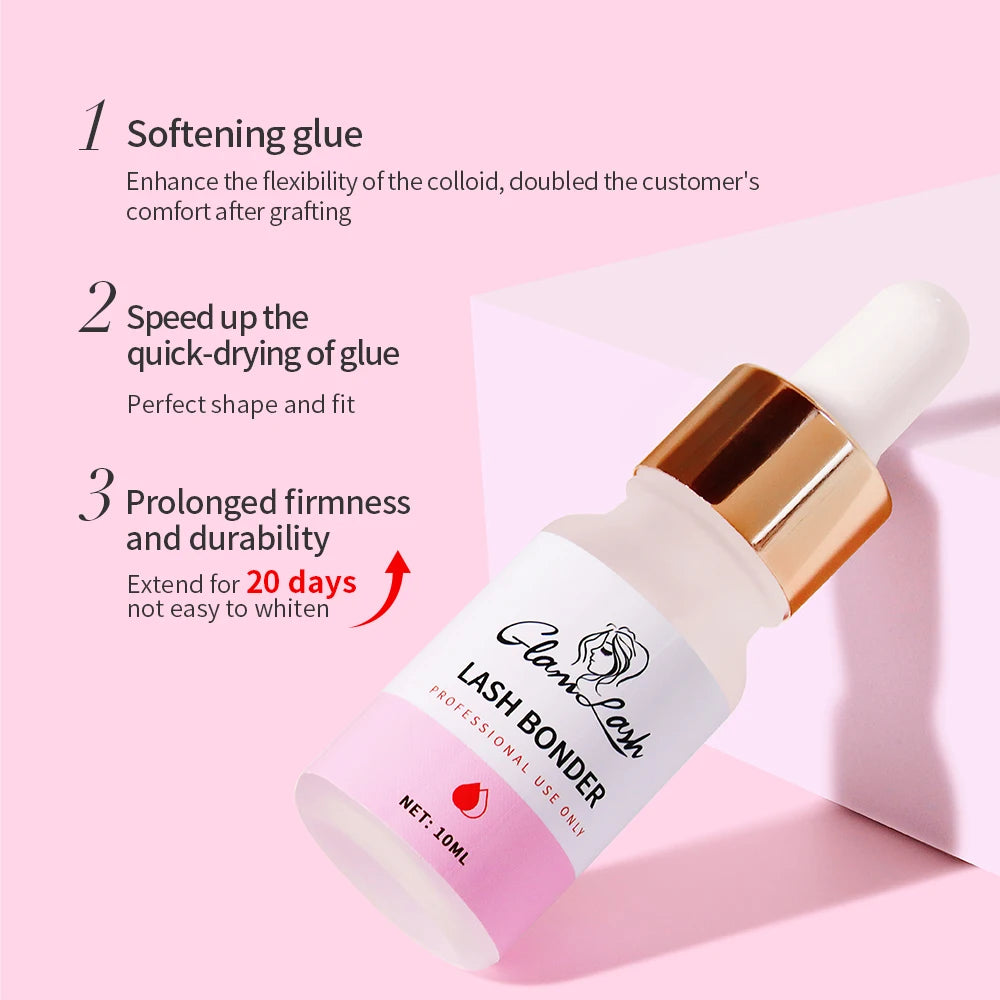 GLAMLASH 10ml/15ml Super Bonder fixing agent for Eyelash Extensions Primer for Lashes Glue Help adhesive for Eyelash
