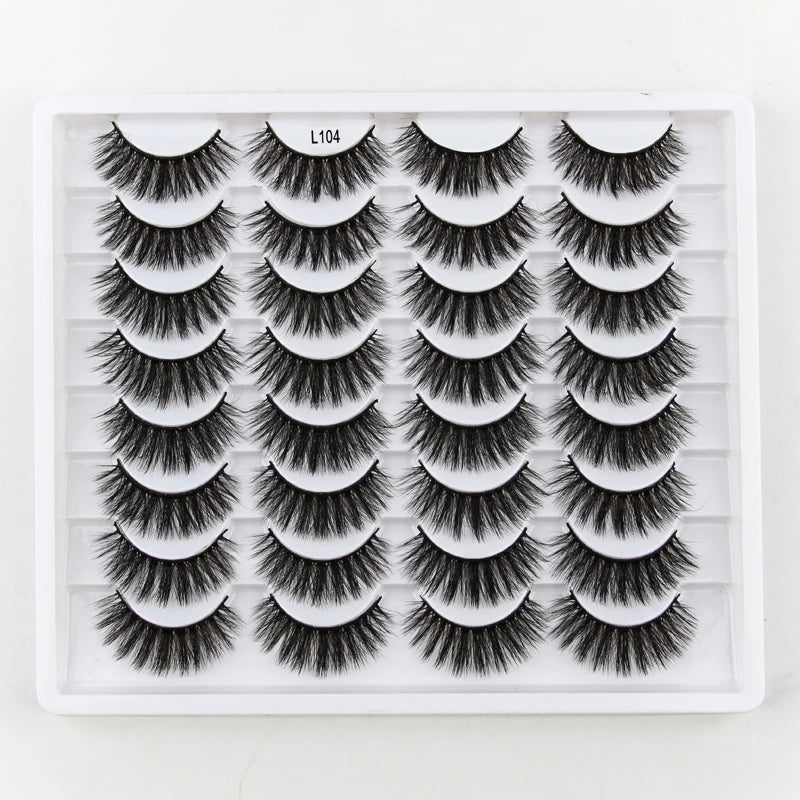 SHIDISHANGPIN 3/5/16 Pairs Natural Long False Eyelashes Dramatic Fluffy 3D Mink Lashes Wispy Wholesale Eye Lashes Thick Cils