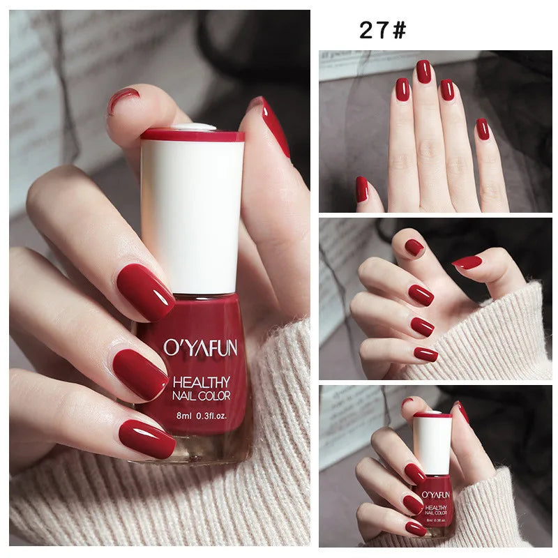 Nail Art Tearable Quick Dry Normal Without Lamp Nail Polish Glitter Sequins UV Varnish Matte Waterproof No-bake Nail Polish