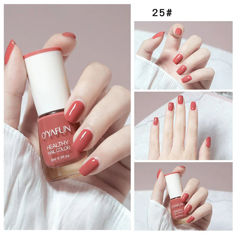 Nail Art Tearable Quick Dry Normal Without Lamp Nail Polish Glitter Sequins UV Varnish Matte Waterproof No-bake Nail Polish