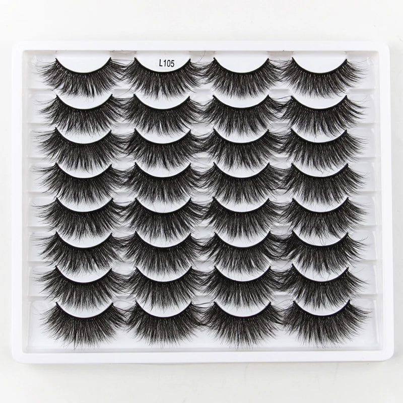 SHIDISHANGPIN 3/5/16 Pairs Natural Long False Eyelashes Dramatic Fluffy 3D Mink Lashes Wispy Wholesale Eye Lashes Thick Cils