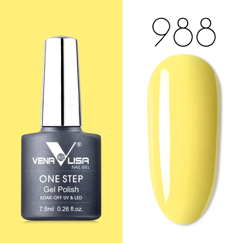 VENALISA 3-in-1 UV Gel Polish One-Step Gel Lacquer Organic Soak off Nail Art Varnish for LED/UV Light New Arrival Nail Salon