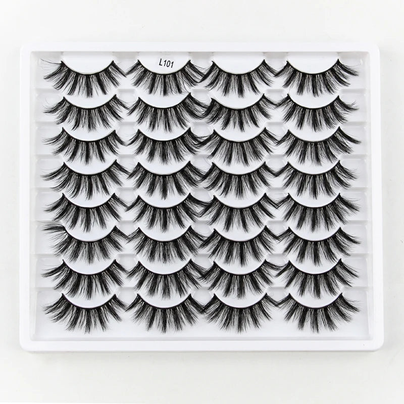 SHIDISHANGPIN 3/5/16 Pairs Natural Long False Eyelashes Dramatic Fluffy 3D Mink Lashes Wispy Wholesale Eye Lashes Thick Cils
