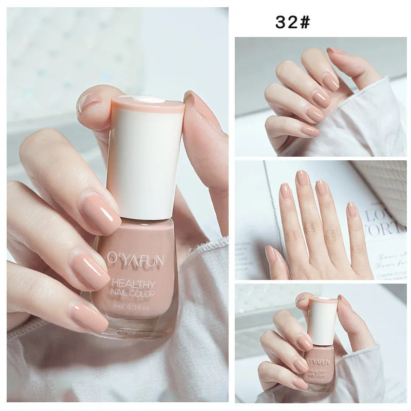Nail Art Tearable Quick Dry Normal Without Lamp Nail Polish Glitter Sequins UV Varnish Matte Waterproof No-bake Nail Polish