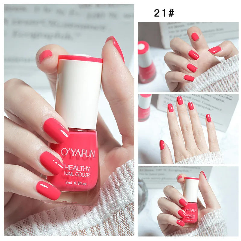 Nail Art Tearable Quick Dry Normal Without Lamp Nail Polish Glitter Sequins UV Varnish Matte Waterproof No-bake Nail Polish
