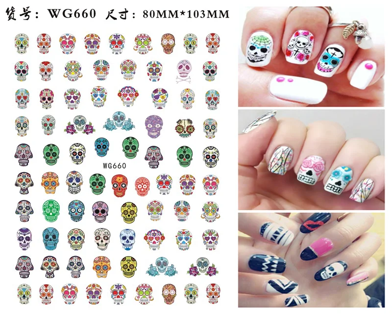 Nail Sticker Snake  Dragon Butterfly Black Multicolor Decals Nail Art Tattoo Slider Water Transfer Letter Nails Art Decoration