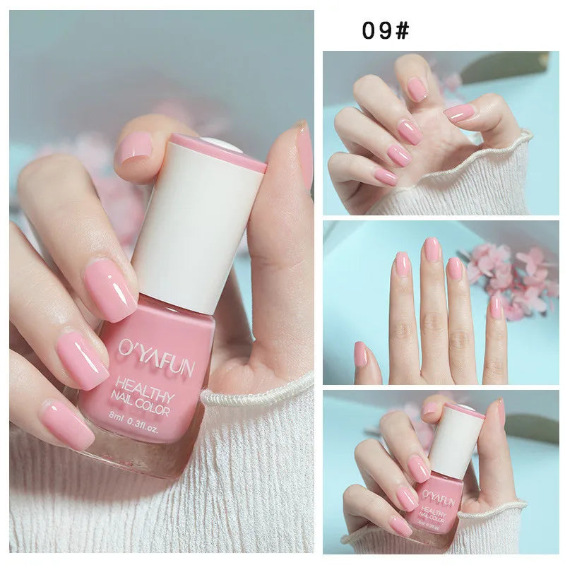 Nail Art Tearable Quick Dry Normal Without Lamp Nail Polish Glitter Sequins UV Varnish Matte Waterproof No-bake Nail Polish