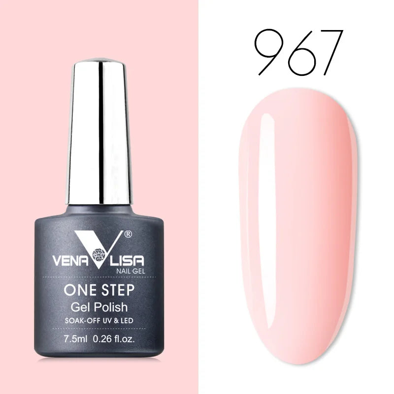 VENALISA 3-in-1 UV Gel Polish One-Step Gel Lacquer Organic Soak off Nail Art Varnish for LED/UV Light New Arrival Nail Salon
