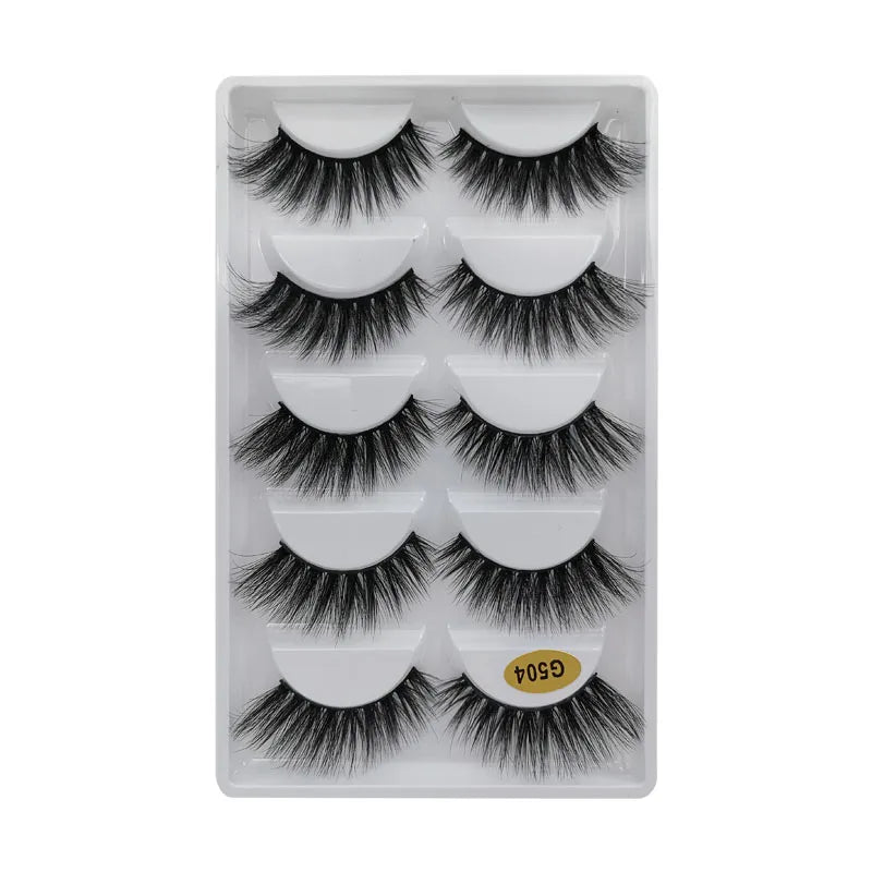 SHIDISHANGPIN 3/5/16 Pairs Natural Long False Eyelashes Dramatic Fluffy 3D Mink Lashes Wispy Wholesale Eye Lashes Thick Cils
