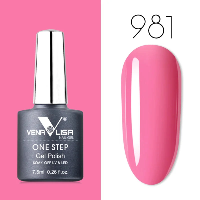 VENALISA 3-in-1 UV Gel Polish One-Step Gel Lacquer Organic Soak off Nail Art Varnish for LED/UV Light New Arrival Nail Salon